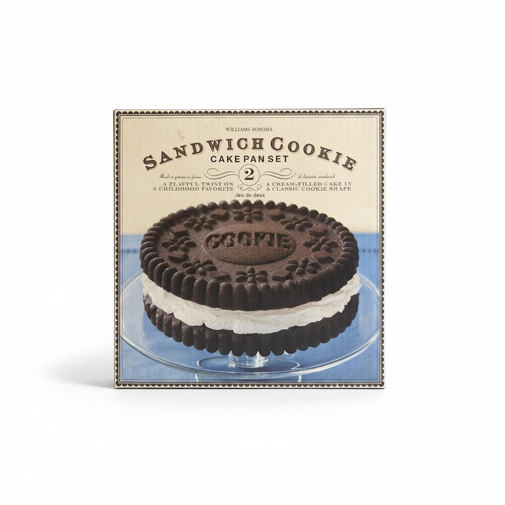 Williams-Sonoma Sandwich Cookie Cake Pan Set 2 Nonstick Cookie Shaped Pans